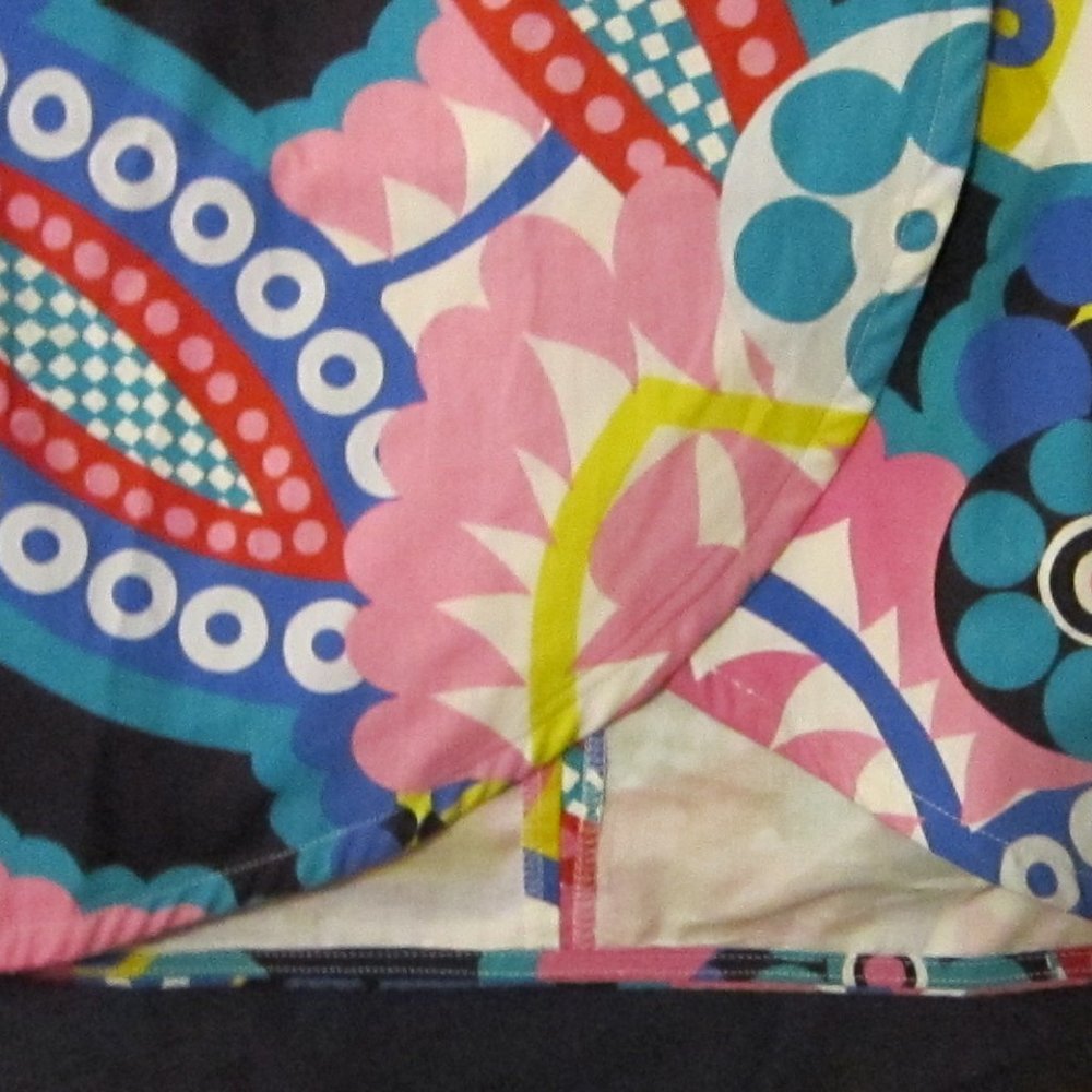 Bold Floral Midi Skirt in Pink & Blue - Picture 2 of 7
